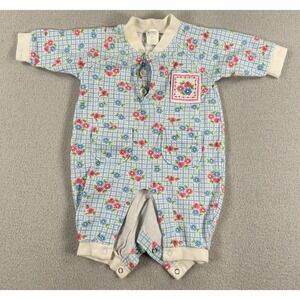 Vintage Floral Print Baby Sleeper One Piece Size 3 Months AGABANG 100% cotton